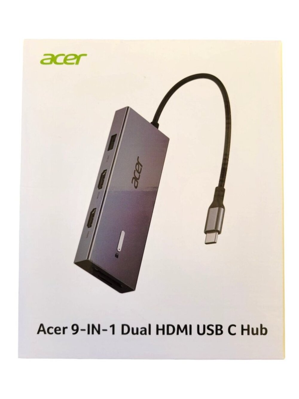 Acer USB-C Docking Station Dual Monitor 9-in-1 Laptop Dock with 2 HDMI 4K@60Hz
